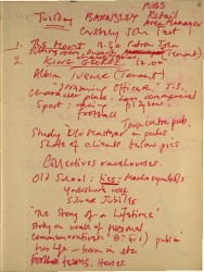 Helen Chadwick (1953-1996) Notebook on 'Fine Art/Fine Ale' Spread 2 recto