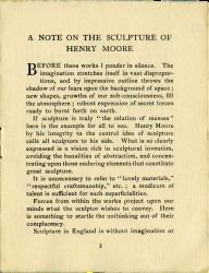 Henry Moore Exhibition Catalogue, Leicester Galleries, London, 1931 Spread 3 recto
