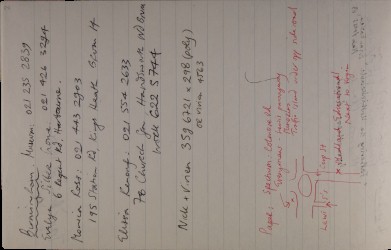 Helen Chadwick (1953-1996) Notebook c.1984-1992 Spread 2 verso