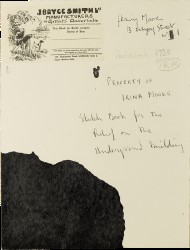 Henry Moore, West Wind Relief Sketchbook, 1928 Spread 1 verso