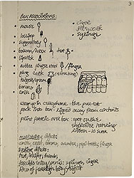 Helen Chadwick (1953-1996)  Further notebook on early work Spread 3 recto