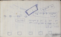 David Dye, green 'The Edmond Shorthand Notebook', c. 1972-73 Spread 1 recto
