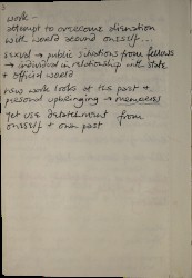 Helen Chadwick (1953-1996) Notebook on 'Ego Geometria Sum' Spread 3 verso